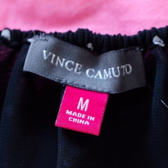 Vince Camuto Polka Dot Chiffon Blouse Top - Picture 3 of 3